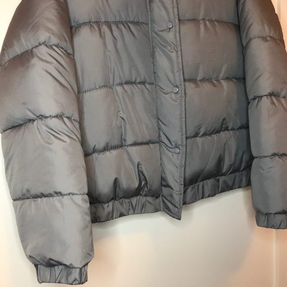 Missguided Grey Hooded Puffer Jacket - Picture 8 of 12